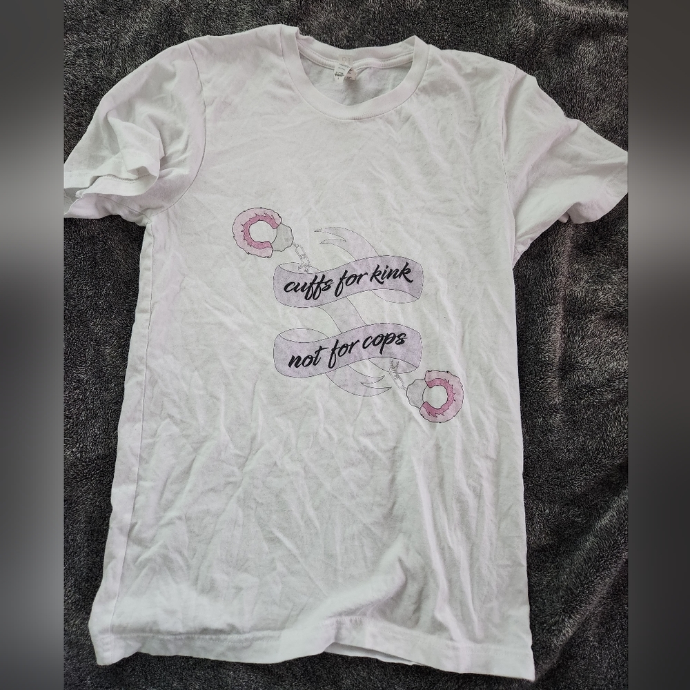 Funny leftist cuffs for kink not cops shirt